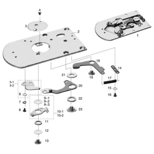 Ansamblu placa de ac pentru masini industriale de cusut Brother BE-438D