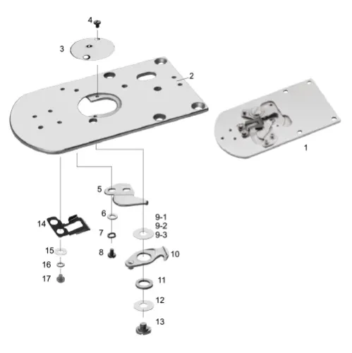 Ansamblu placa de ac pentru masini industriale de cusut Brother BE-438F