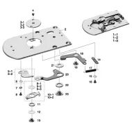 Ansamblu placa de ac pentru masini industriale de cusut Brother KE-430D