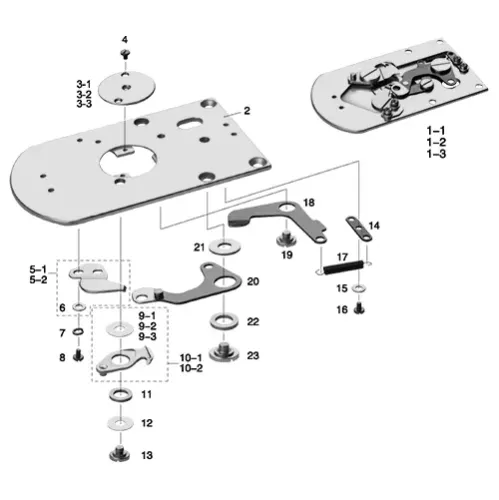 Ansamblu placa de ac pentru masini industriale de cusut Brother KE-430D