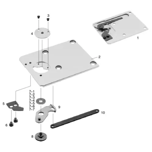 Ansamblu placa de ac pentru masini industriale de cusut Juki MOL-254