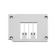 Placa de ac pentru masini industriale de cusut speciale cu 4 ace Kansai Special 1404P, 4×1/4*1*1/4