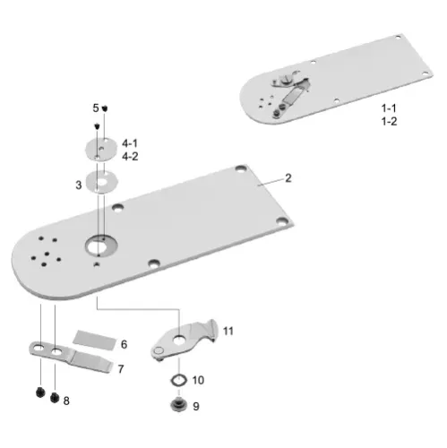 Ansamblu placa de ac pentru masini industriale de cusut Mitsubishi PLK-1006