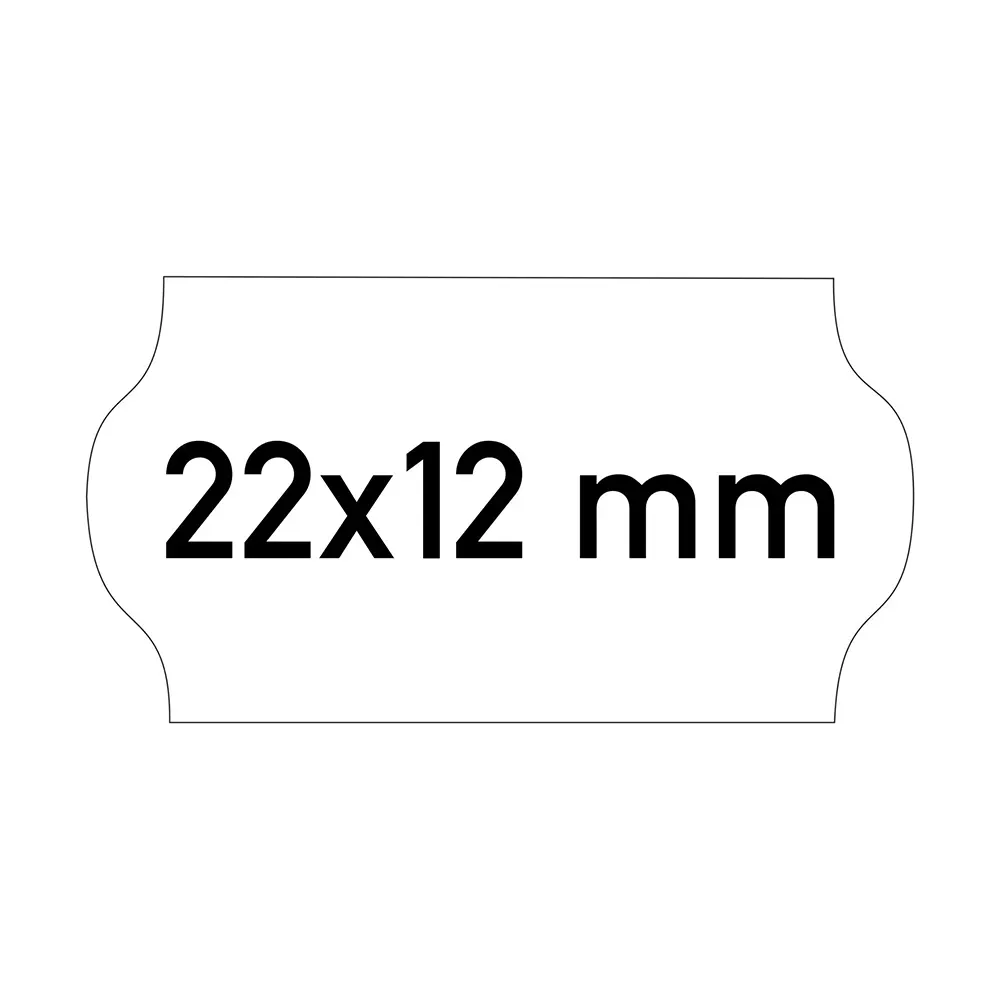 Etichete autoadezive cu adeziv permanent, dimensiune 22×12mm, colturi rotunjite, 1500 etic/rola, albe