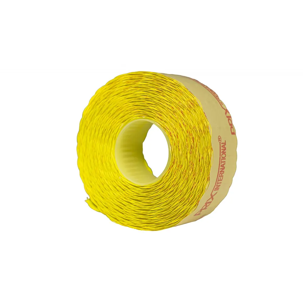 Etichete autoadezive cu adeziv permanent, dimensiune 26×12mm, colturi rotunjite, 1500 etic/rola, galben fluorescent