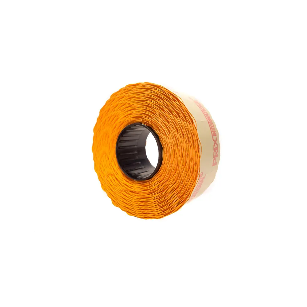 Etichete autoadezive cu adeziv permanent, dimensiune 26×12mm, colturi rotunjite, 1500 etic/rola, portocaliu fluorescent