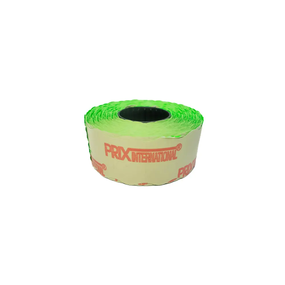 Etichete autoadezive cu adeziv permanent, dimensiune 26×16mm, colturi rotunjite, 1000 etic/rola, verde fluorescent
